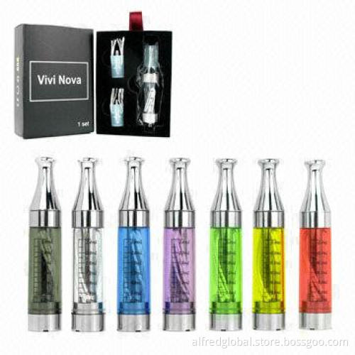 Alfred-Global AG-T8 Cartomizer, 2.4mL, Metal Drip Tip Electronic Cigarette Changeable Clearomizer